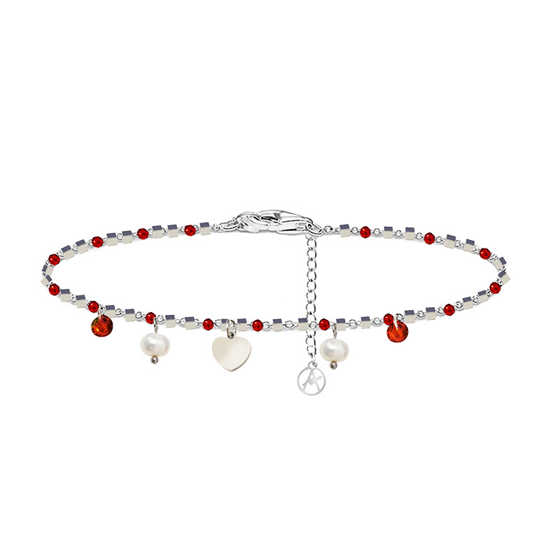 BRACCIALE DI PERLINE CON CIONDOLI CUORE & PERLA E ZIRCONE - JN21924116D12 BRACCIALE DI PERLINE CON CIONDOLI CUORE & PERLA E ZIRCONE - JN21924116D12