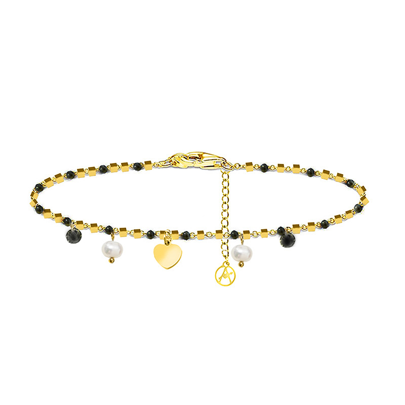 BRACCIALE DI PERLINE CON CIONDOLI CUORE & PERLA E ZIRCONE - JN21924116D12 BRACCIALE DI PERLINE CON CIONDOLI CUORE & PERLA E ZIRCONE - JN21924116D12