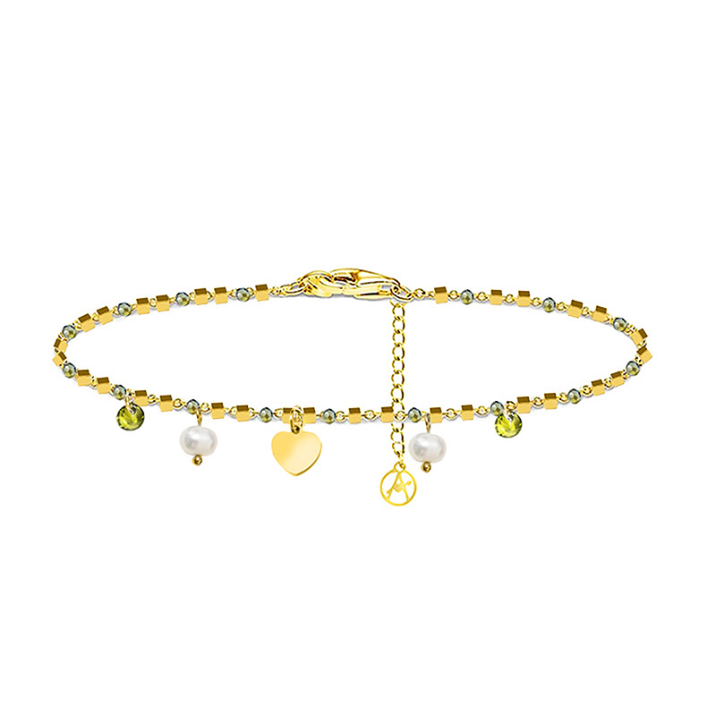 BRACCIALE DI PERLINE CON CIONDOLI CUORE & PERLA E ZIRCONE - JN21924116D12 BRACCIALE DI PERLINE CON CIONDOLI CUORE & PERLA E ZIRCONE - JN21924116D12