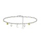 BRACCIALE DI PERLINE CON CIONDOLI LUNA & PERLA E ZIRCONE - JN21924116D13