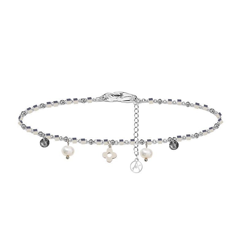 BRACCIALE DI PERLINE CON CIONDOLI QUADRIFOGLIO & PERLA E ZIRCONE - JN21924116D15 BRACCIALE DI PERLINE CON CIONDOLI QUADRIFOGLIO & PERLA E ZIRCONE - JN21924116D15