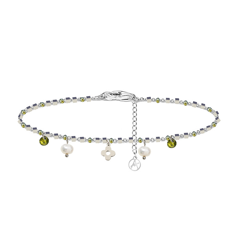 BRACCIALE DI PERLINE CON CIONDOLI QUADRIFOGLIO & PERLA E ZIRCONE - JN21924116D15 BRACCIALE DI PERLINE CON CIONDOLI QUADRIFOGLIO & PERLA E ZIRCONE - JN21924116D15