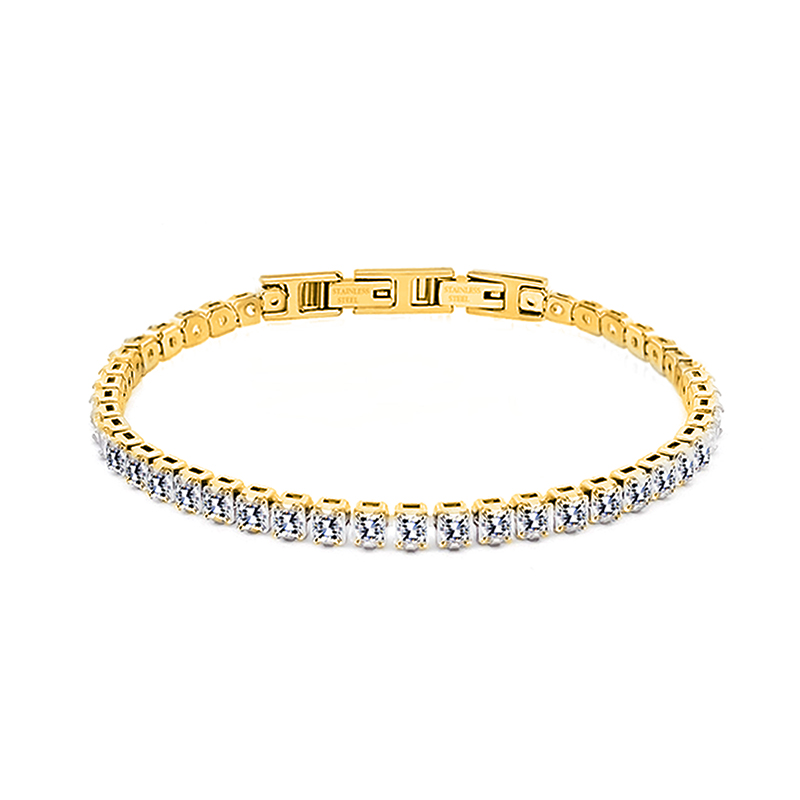 BRACCIALE TENNIS CON ZIRCONI QUADRATI - JN2292D165