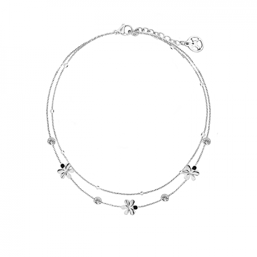 BRACCIALE DOPPIO FILO CON FIORE - JN23688E844