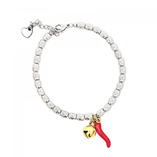 BRACCIALE PEPITA CON CHARMS PORTAFORTUNA - JN2372E561