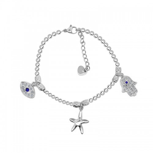 BRACCIALE SFERE CON PEPITE E CHARMS - JN2384E555