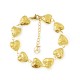 BRACCIALE CUORI BOMBATI CON PUNTINI CONCAVI - JN241184B781