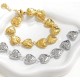BRACCIALE CUORI BOMBATI CON PUNTINI CONCAVI - JN241184B781