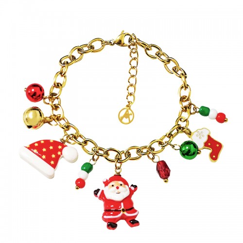 BRACCIALE A CATENA CON CHARMS NATALIZI - JN2556C23