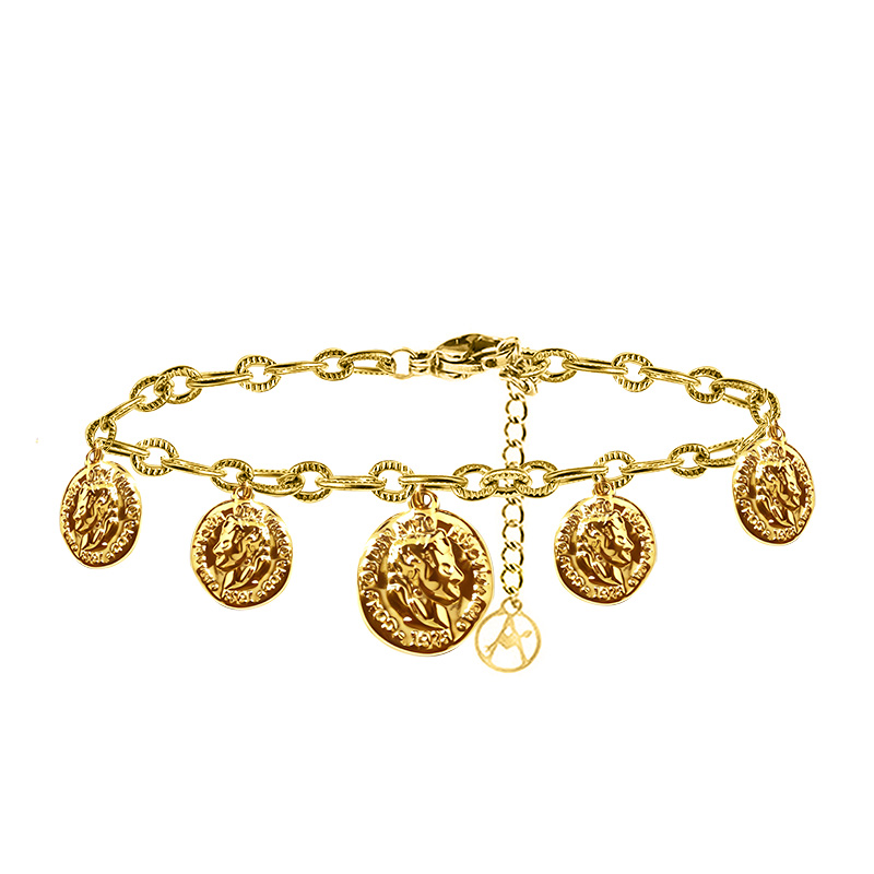 BRACCIALE A CATENA CON CHARMS MONETE - JN2584C216