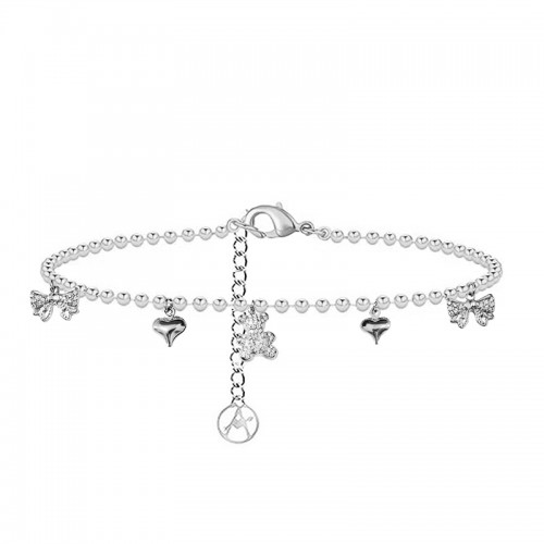 BRACCIALE CATENA A SFERE CON CHARMS ORSETTO ZIRCONATO - JN25864C210