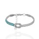 BRACCIALE CON NODO E ZIRCONE COLORATO A DOPPIO FILO 2MM - JN25896C272/C720