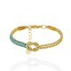 BRACCIALE CON NODO E ZIRCONE COLORATO A DOPPIO FILO 2MM - JN25896C272/C720