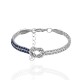 BRACCIALE CON NODO E ZIRCONE COLORATO A DOPPIO FILO - JN25896C272
