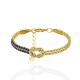 BRACCIALE CON NODO E ZIRCONE COLORATO A DOPPIO FILO - JN25896C272