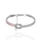 BRACCIALE CON NODO E ZIRCONE COLORATO A DOPPIO FILO - JN25896C272