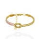 BRACCIALE CON NODO E ZIRCONE COLORATO A DOPPIO FILO - JN25896C272
