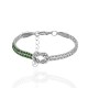 BRACCIALE CON NODO E ZIRCONE COLORATO A DOPPIO FILO - JN25896C272