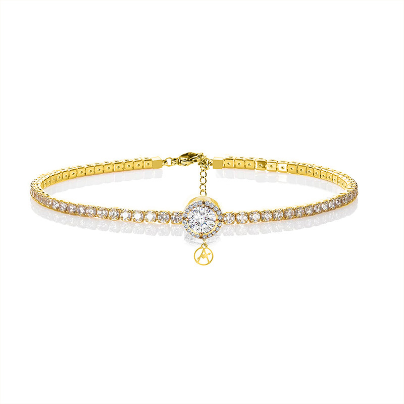 BRACCIALE TENNIS CON ZIRCONE CENTRALE COLORATO - JN2680D073