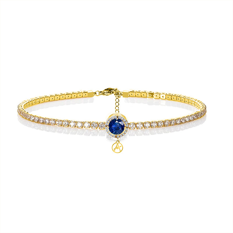 BRACCIALE TENNIS CON ZIRCONE CENTRALE COLORATO - JN2680D073
