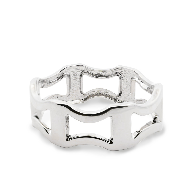 BRACCIALE RIGIDO GEOMETRICO ONDULATO A MOLLA - LY001335 BRACCIALE RIGIDO GEOMETRICO ONDULATO A MOLLA - LY001335