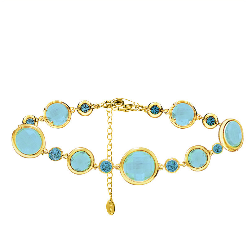 BRACCIALE CON CRISTALLI E ZIRCONIA ROTONDI COLORATI - MDD1318B BRACCIALE CON CRISTALLI E ZIRCONIA ROTONDI COLORATI - MDD1318B