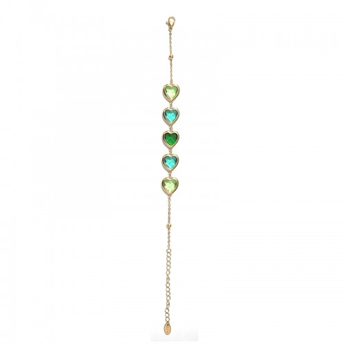 BRACCIALE CON CRISTALLI CUORI COLORATI - MDD2505B