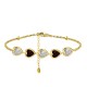 BRACCIALE CON CRISTALLI CUORI COLORATI - MDD2505B BRACCIALE CON CRISTALLI CUORI COLORATI - MDD2505B