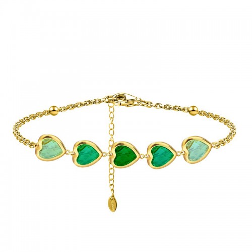 BRACCIALE CON CRISTALLI CUORI COLORATI - MDD2505B