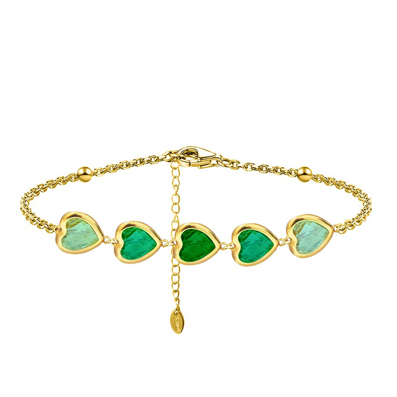 BRACCIALE CON CRISTALLI CUORI COLORATI - MDD2505B BRACCIALE CON CRISTALLI CUORI COLORATI - MDD2505B