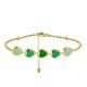 BRACCIALE CON CRISTALLI CUORI COLORATI - MDD2505B BRACCIALE CON CRISTALLI CUORI COLORATI - MDD2505B
