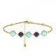 BRACCIALE CON CRISTALLI QUADRATI COLORATI - MDD2513B BRACCIALE CON CRISTALLI QUADRATI COLORATI - MDD2513B