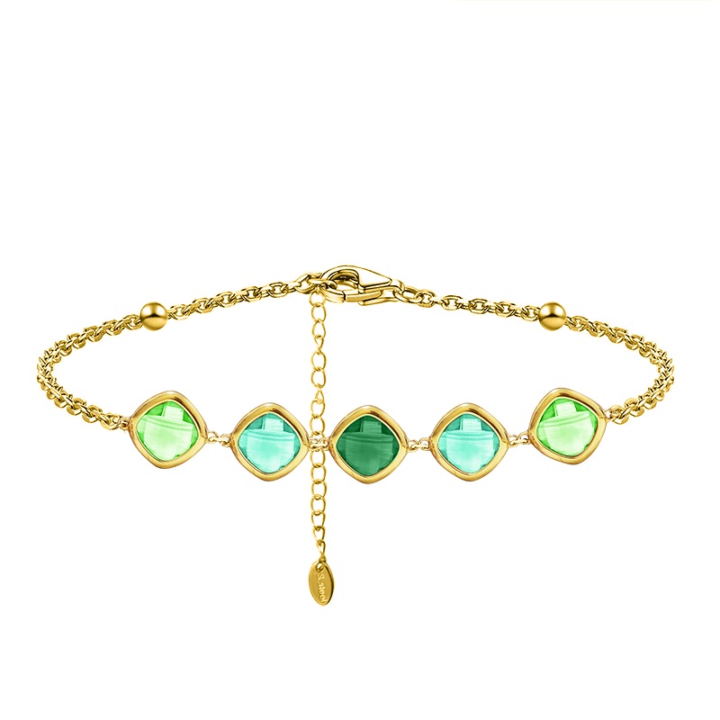 BRACCIALE CON CRISTALLI QUADRATI COLORATI - MDD2513B BRACCIALE CON CRISTALLI QUADRATI COLORATI - MDD2513B