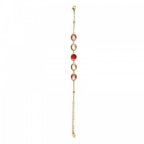 BRACCIALE CON CRISTALLI OVALI COLORATI - MDD2517B