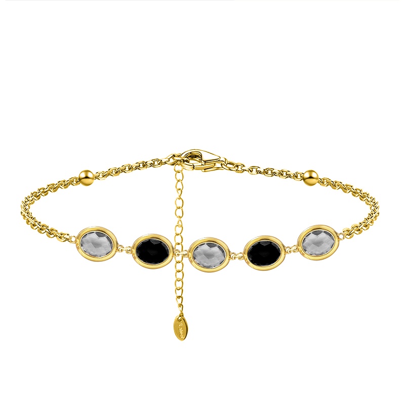 BRACCIALE CON CRISTALLI OVALI COLORATI - MDD2517B BRACCIALE CON CRISTALLI OVALI COLORATI - MDD2517B