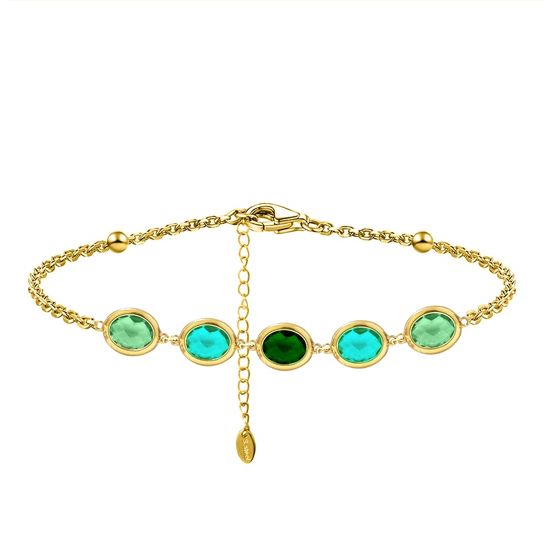 BRACCIALE CON CRISTALLI OVALI COLORATI - MDD2517B BRACCIALE CON CRISTALLI OVALI COLORATI - MDD2517B