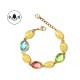 BRACCIALE SONAGLIO CON CRISTALLI OVALI COLORATI - MY251064C237