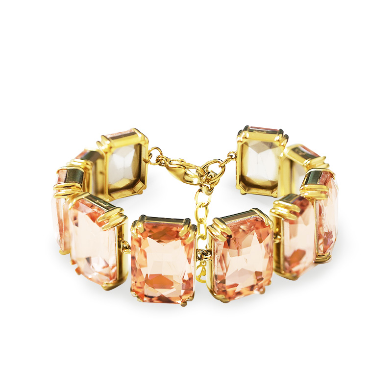 BRACCIALE CON CRISTALLI COLORATI RETTANGOLARI - MY251144C244