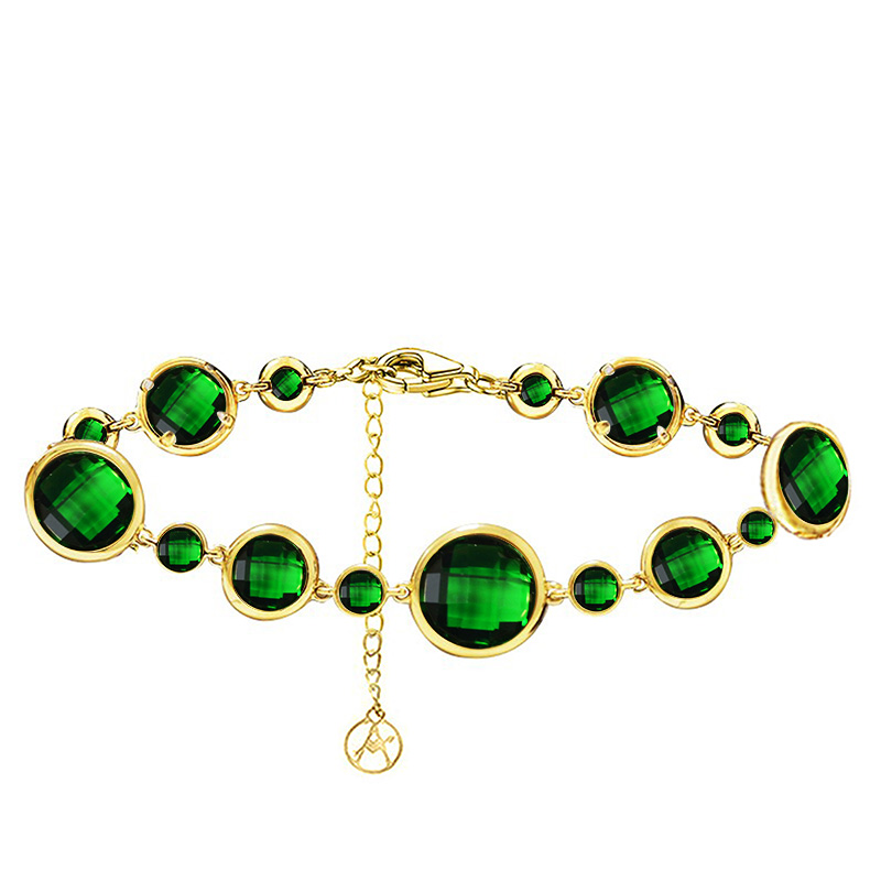 BRACCIALE CON CRISTALLI ROTONDI COLORATI - MY25160C269