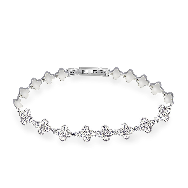 BRACCIALE ZIRCONE QUADRIFOGLIO - MY251648B462