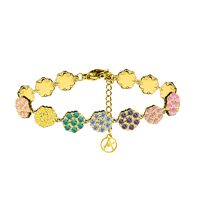 BRACCIALE CON FIORI DI ZIRCONI - MY252104C717