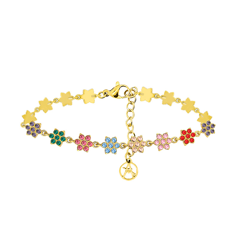 BRACCIALE CON FIORI DI ZIRCONI - MY252104C719
