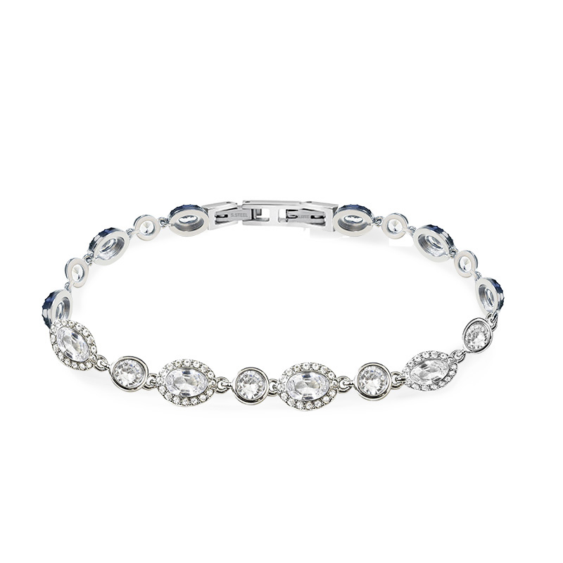 BRACCIALE ZIRCONE CON OVALI E PUNTI LUCE ALTERNATI - MY252272B455