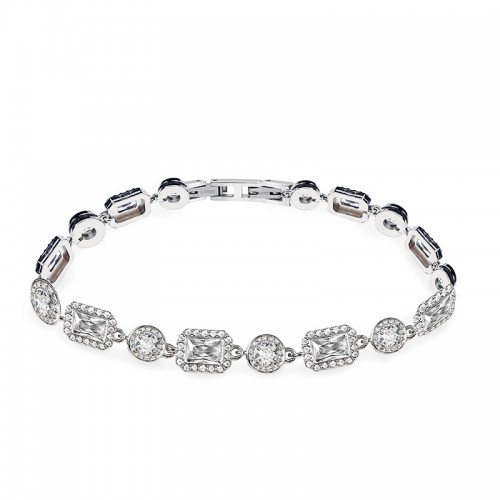 BRACCIALE ZIRCONE CON RETTANGOLI E TONDI ALTERNATI - MY252336B450