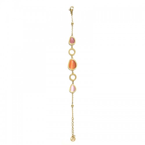 BRACCIALE CON CRISTALLI COLORATI A FORMA ORGANICA - MY25856C256