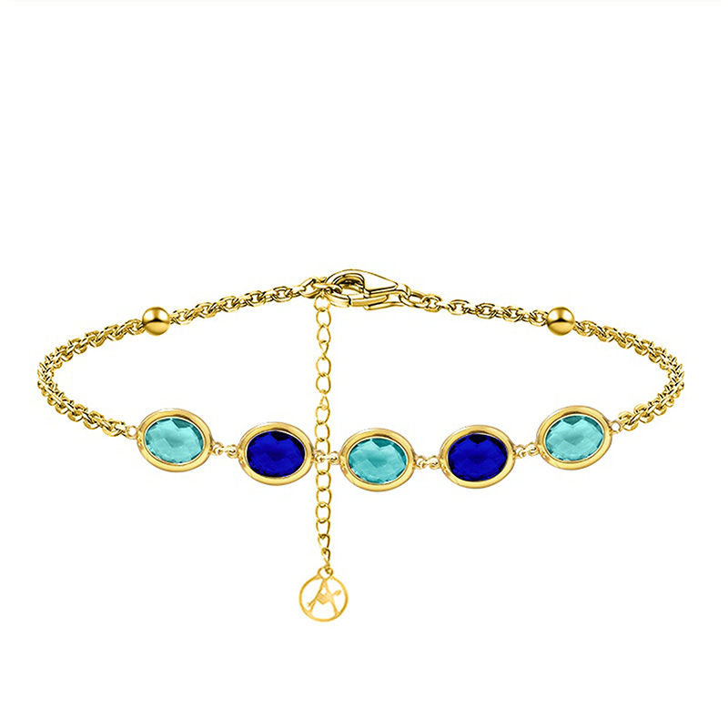 BRACCIALE CON CRISTALLI OVALI COLORATI - MY2596C264