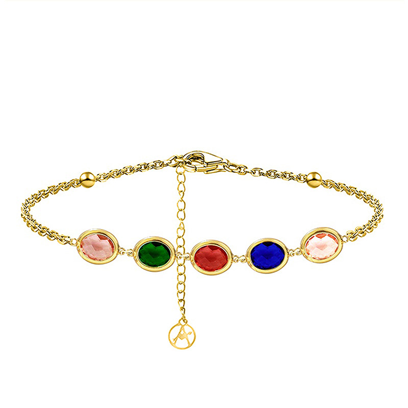 BRACCIALE CON CRISTALLI OVALI COLORATI - MY2596C264