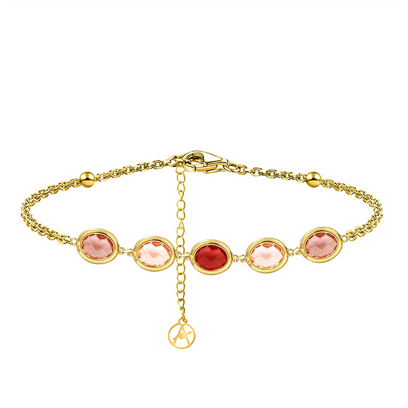 BRACCIALE CON CRISTALLI OVALI COLORATI - MY2596C264