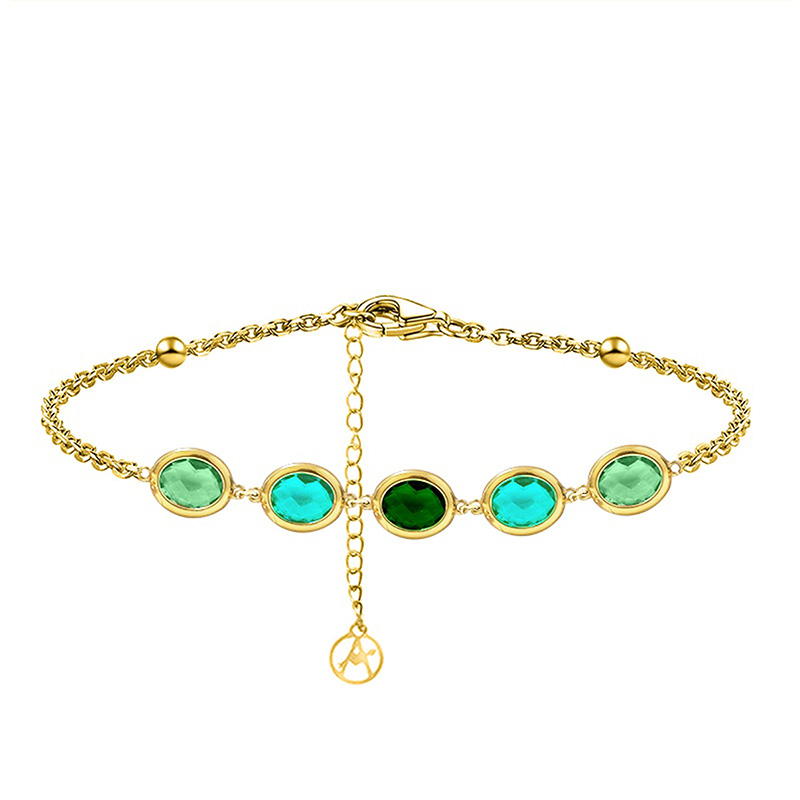 BRACCIALE CON CRISTALLI OVALI COLORATI - MY2596C264