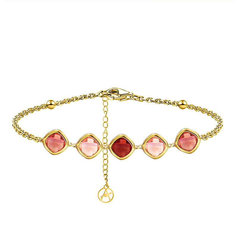 BRACCIALE CON CRISTALLI QUADRATI COLORATI - MY2596C267